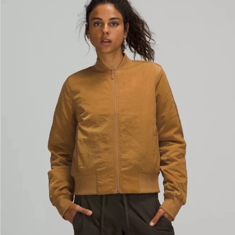 Lululemon non stop cotton bomber reversible size 14